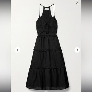 Sea New York Cole Halter Neck Cotton Dress in Black